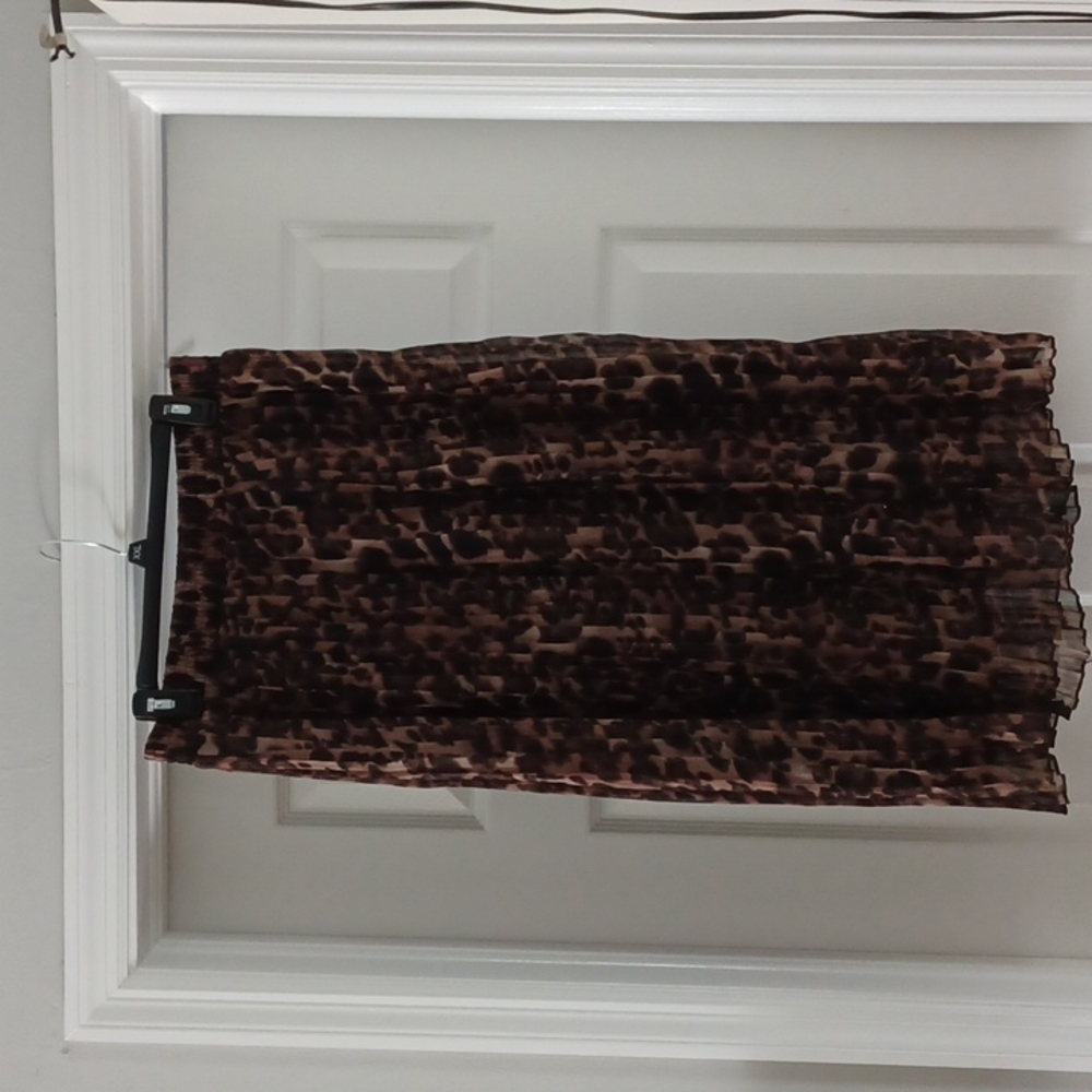 Sheer animal print skirt